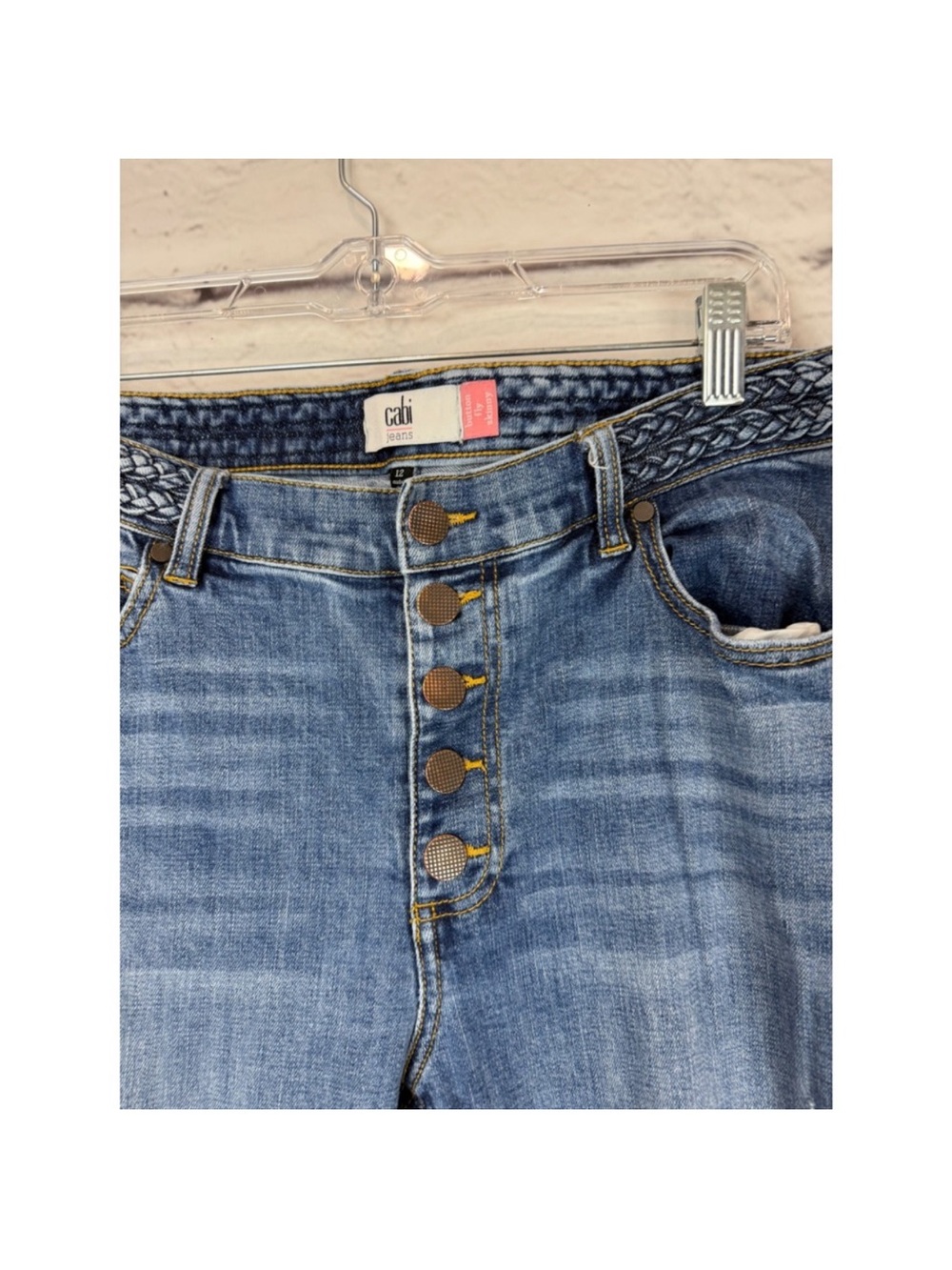 CABi braided waist button fly jeans - Picture 2 of 4